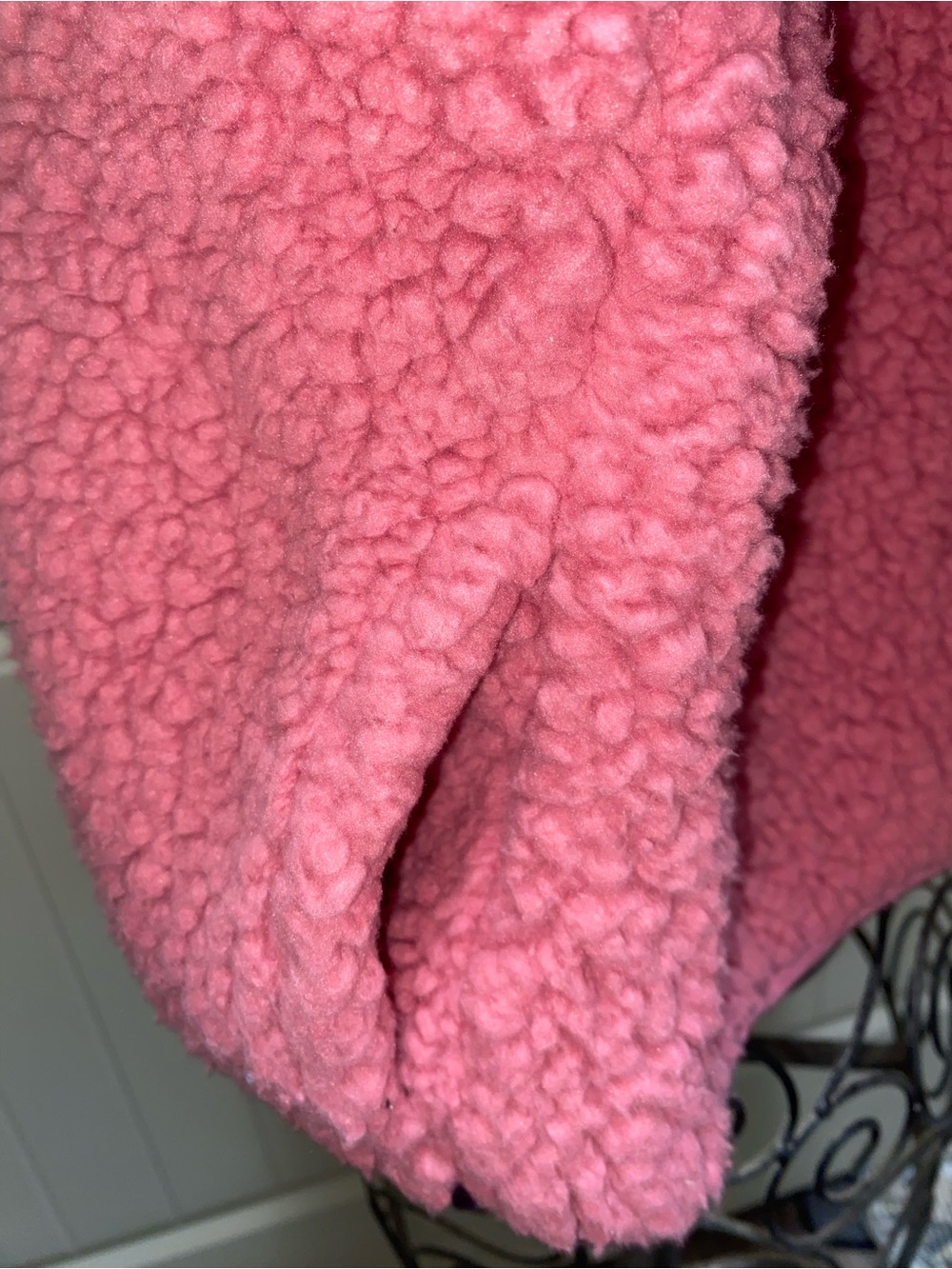 New Champion woman Pink Sherpa Quarter-Zip Pullover Jacket size large - Picture 5 of 5
